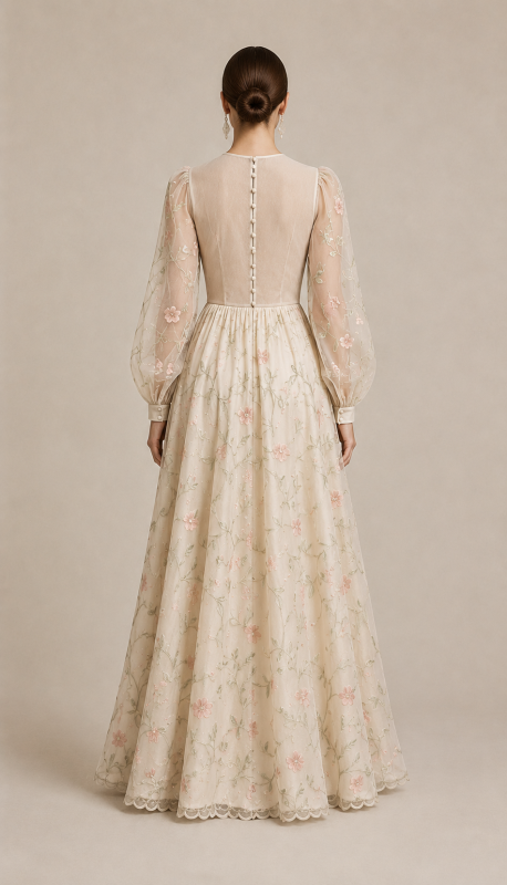 Embroidered Kota Doria Maxi Dress thumbnail 3